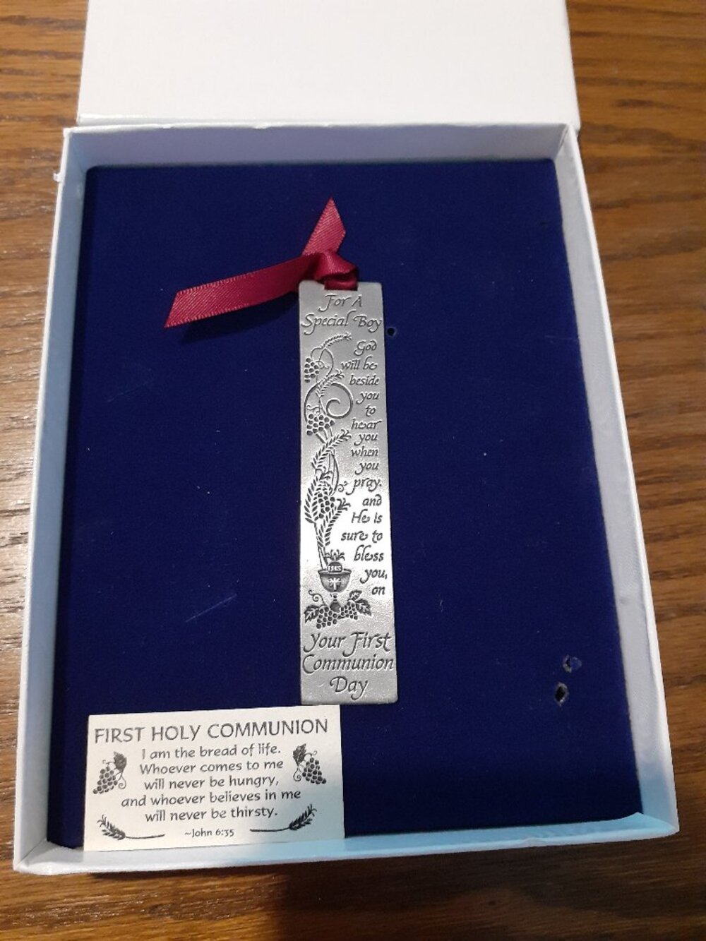 First Holy Communion Pewter Bookmark - Special Boy